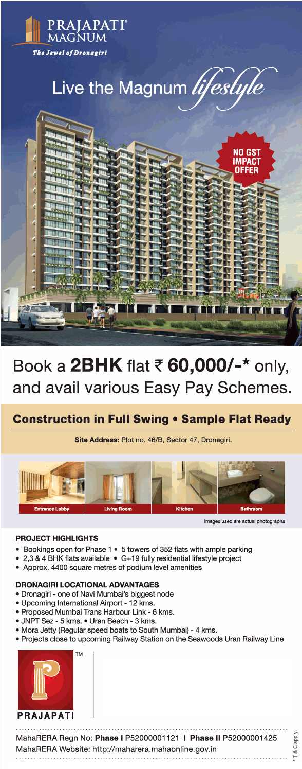 Construction in full swing at Prajapati Magnum in Navi Mumbai Update